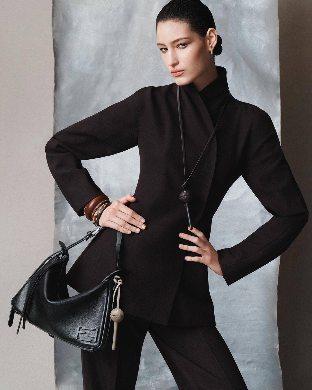 トップス シルク ブラウン | Fendi